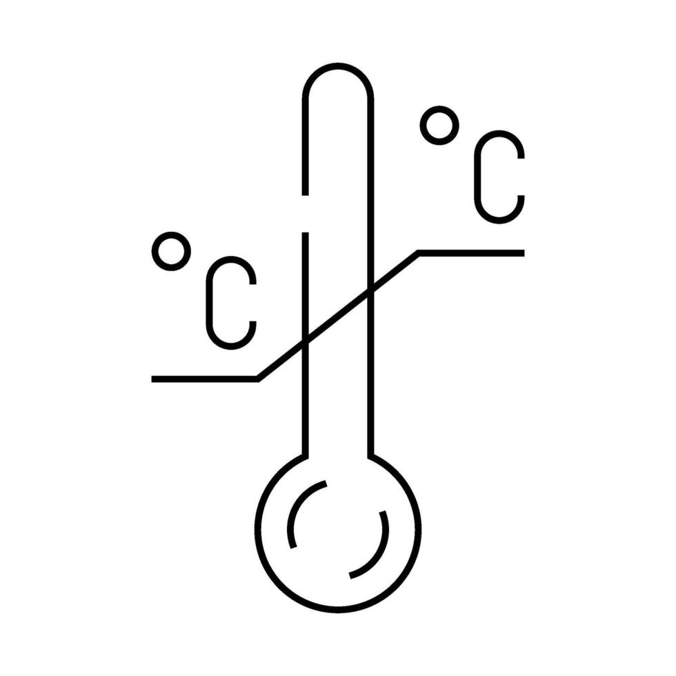 temperature sensitive product label warning line icon illustration vector