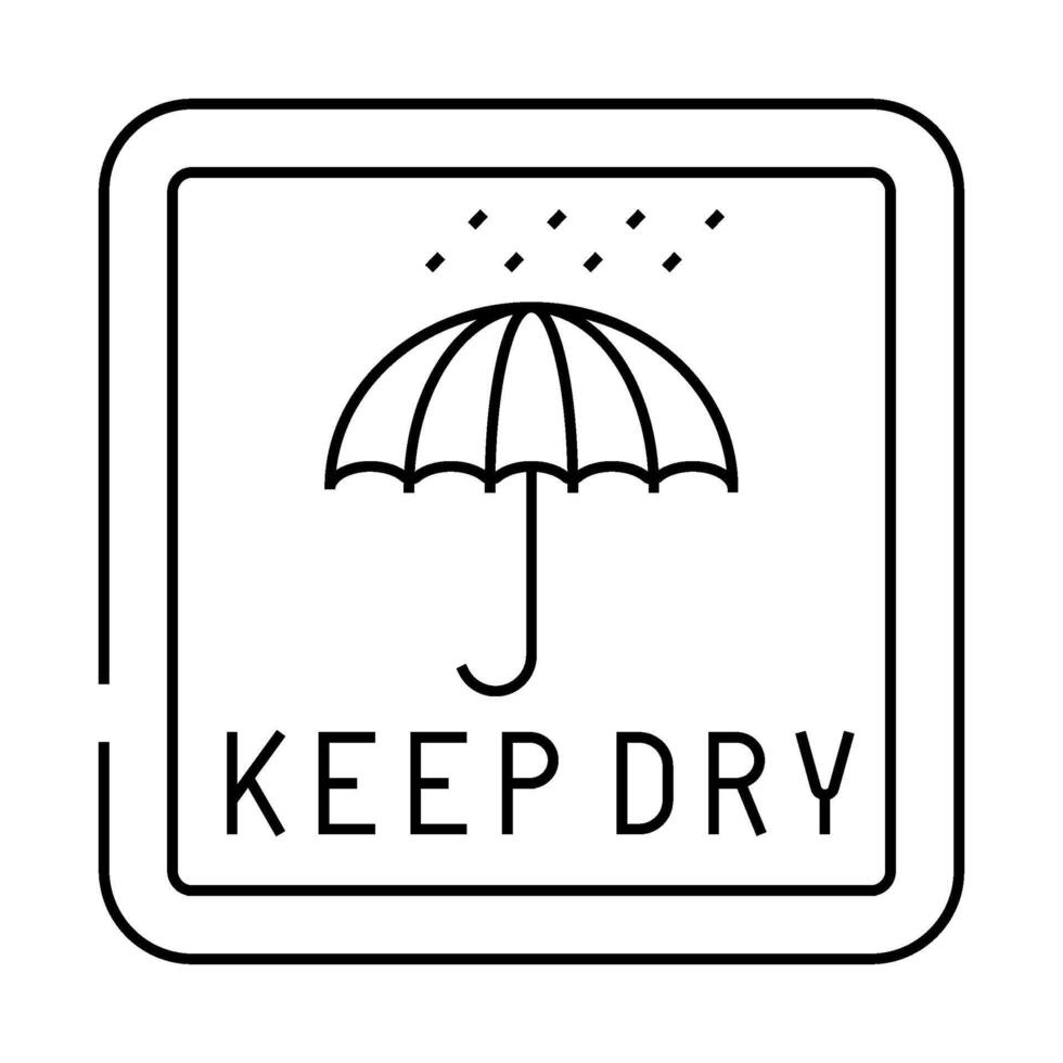 keep dry product label warning line icon illustration vector