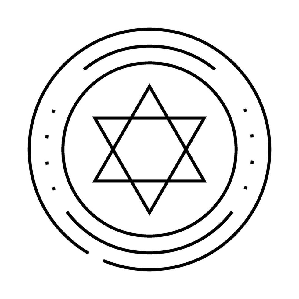 kosher product label warning line icon illustration vector
