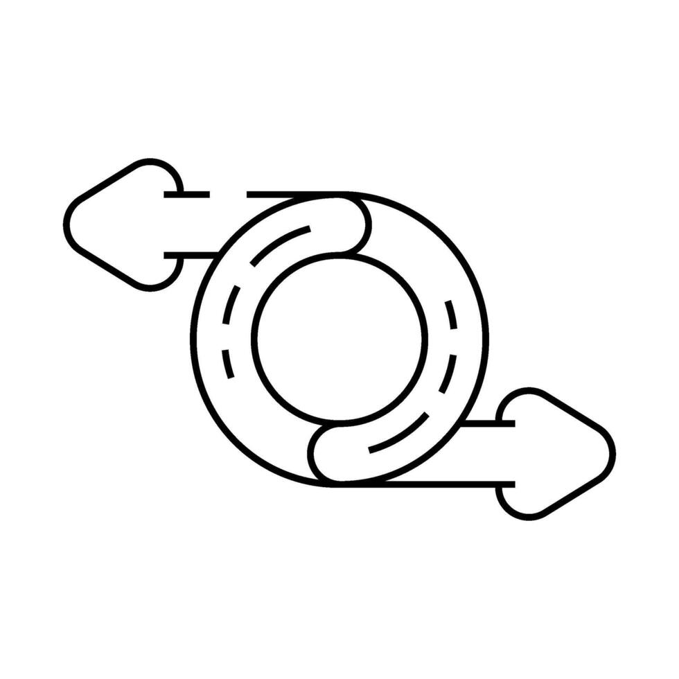 reversible product label caution line icon illustration vector