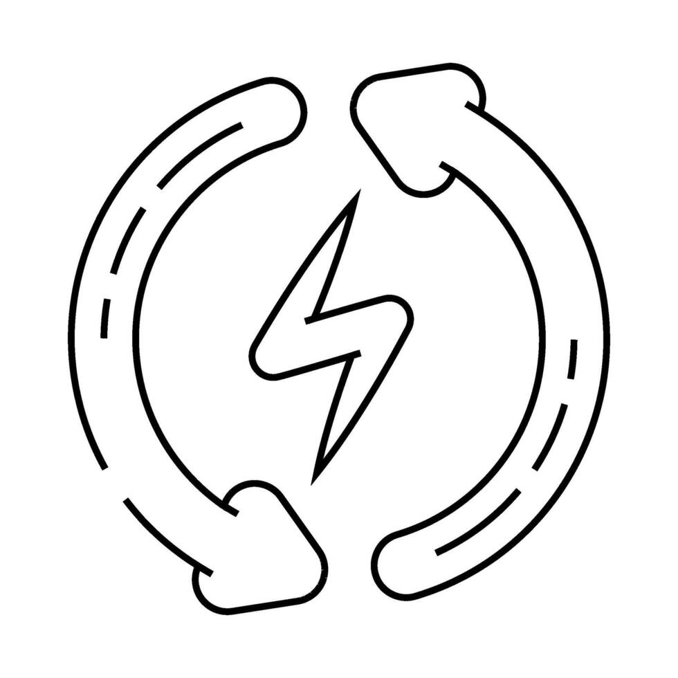 auto reset product label caution line icon illustration vector