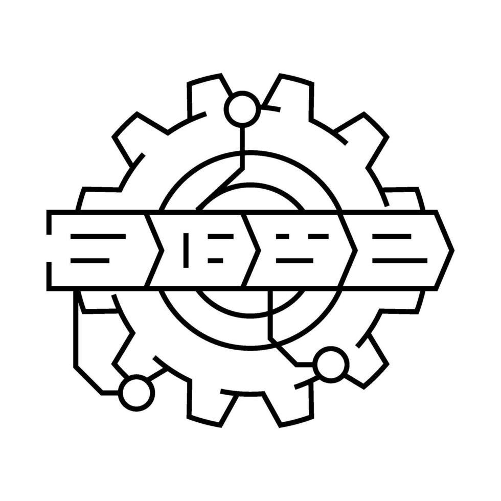 change management business process line icon illustration vector