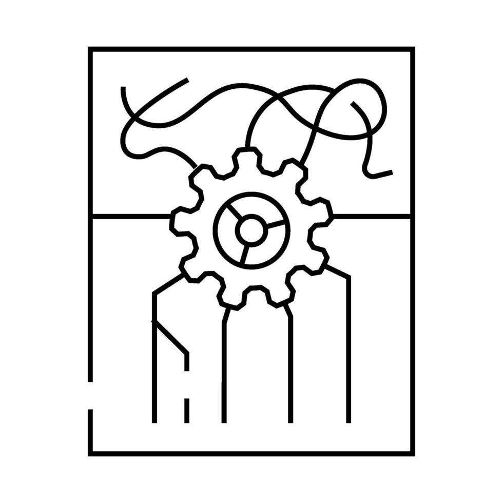 standardization business process line icon illustration vector
