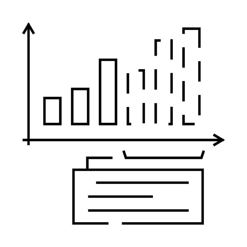 forecasting business process line icon illustration vector