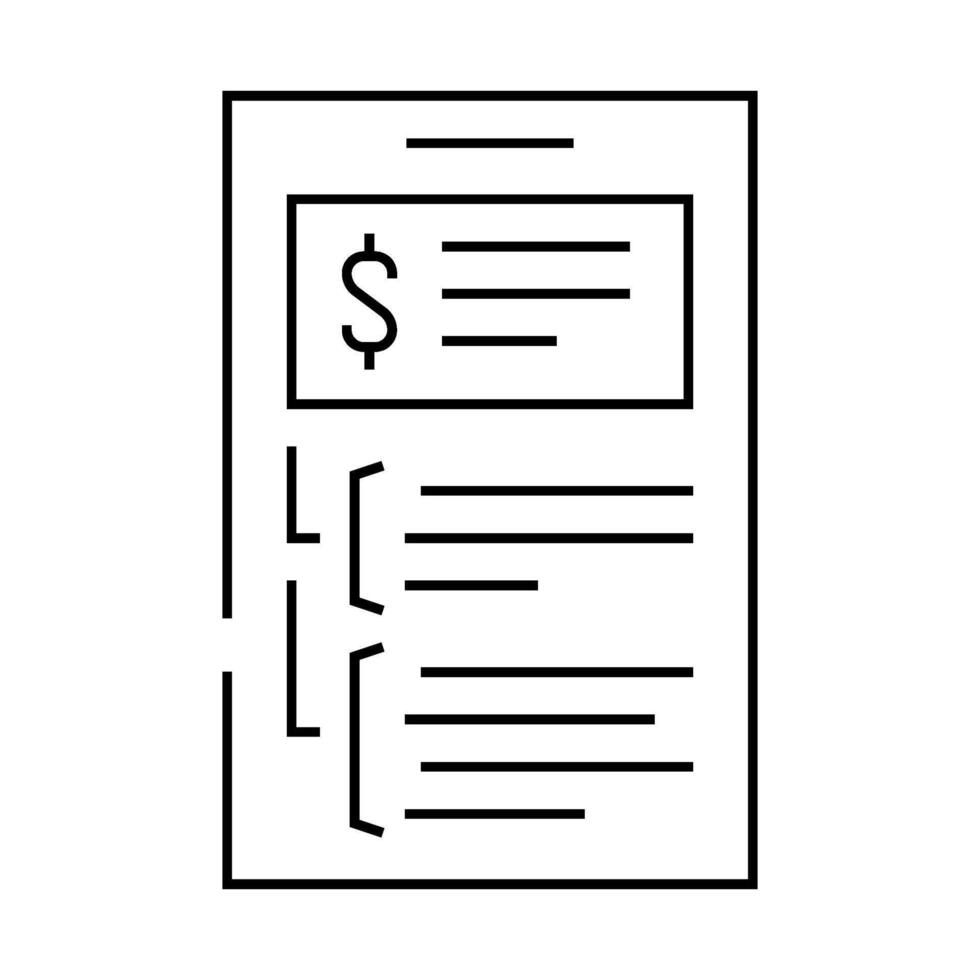 budgeting business process line icon illustration vector