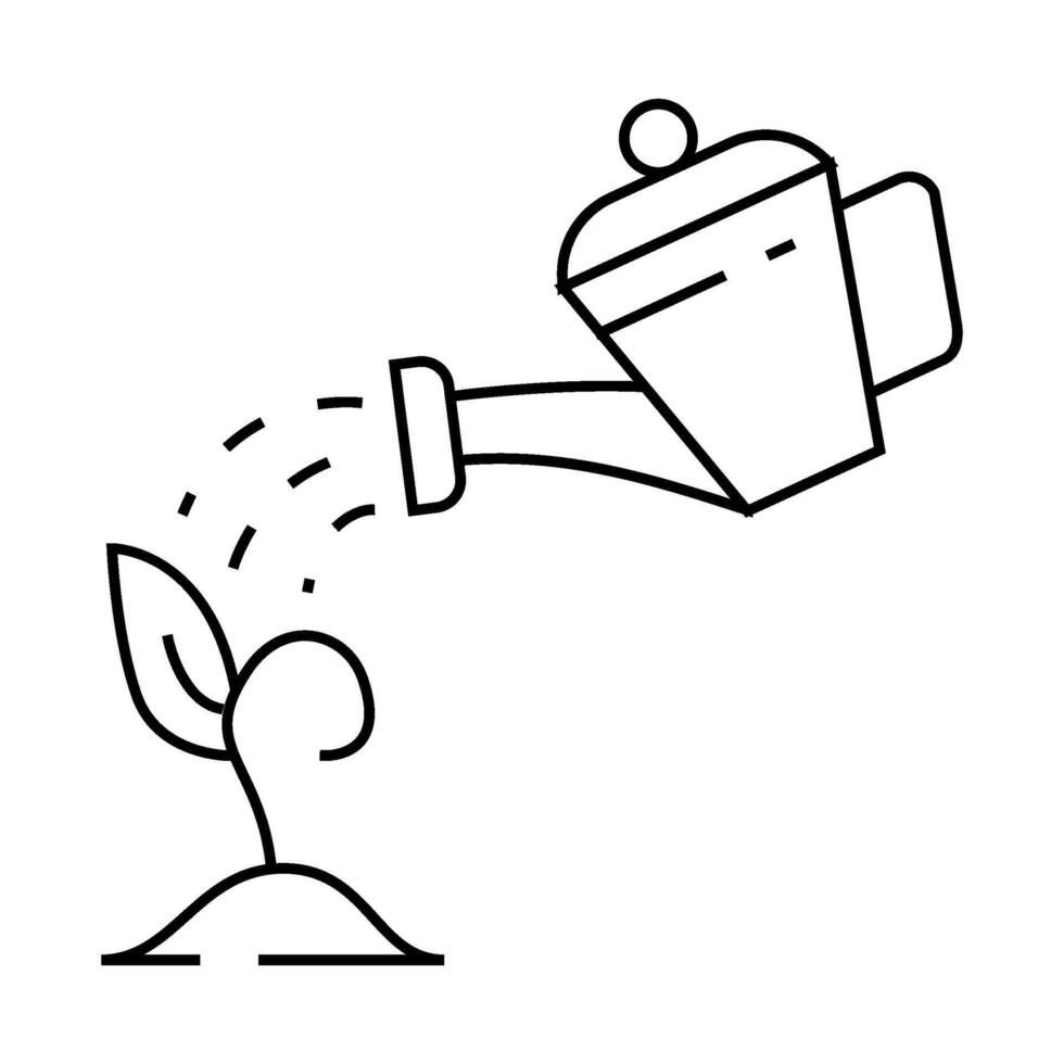 lead nurturing business process line icon illustration vector