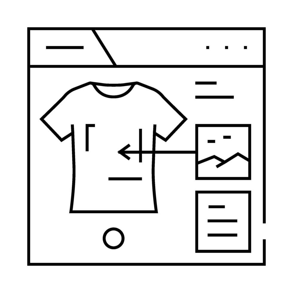 print on demand line icon illustration vector