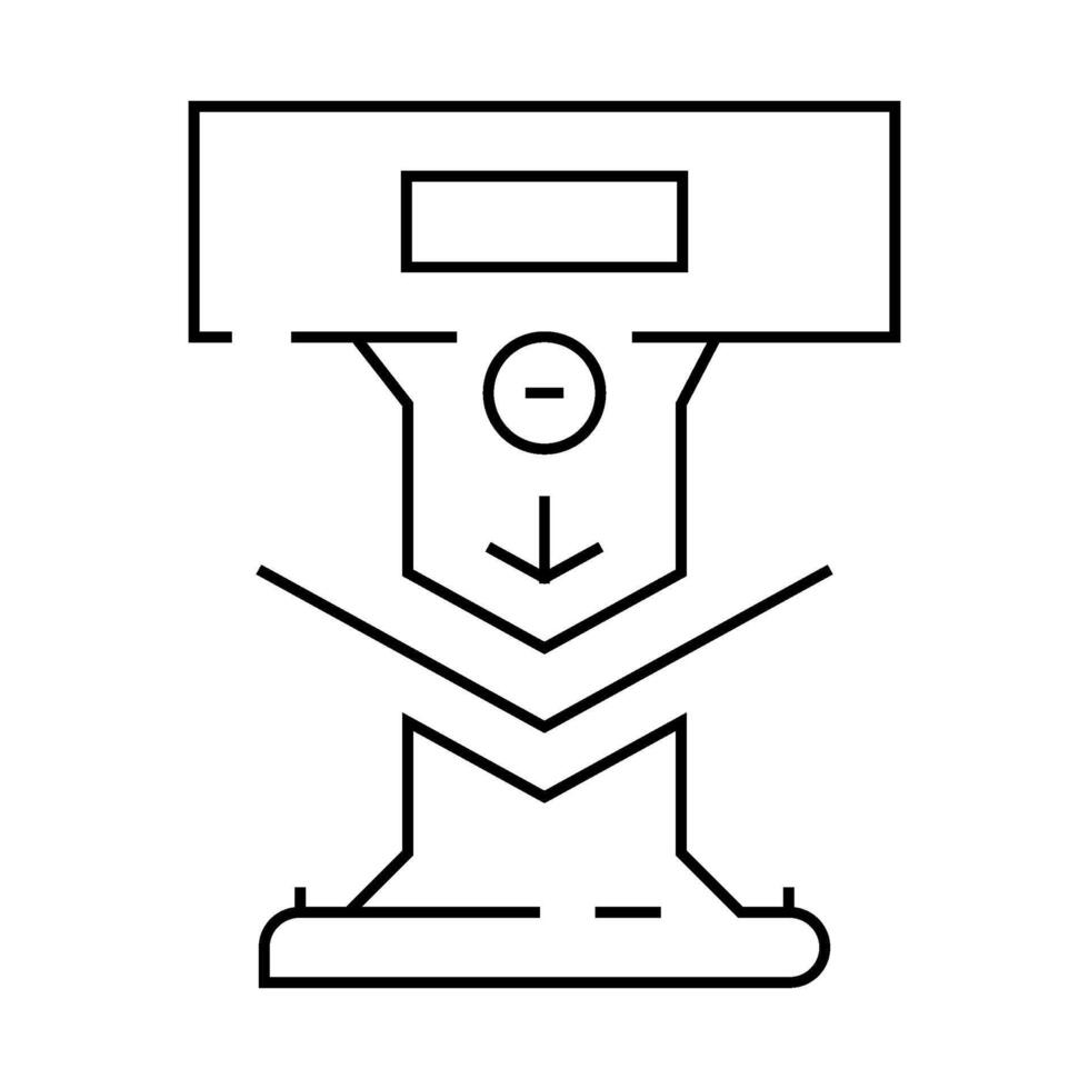 free bending label product caution line icon illustration vector