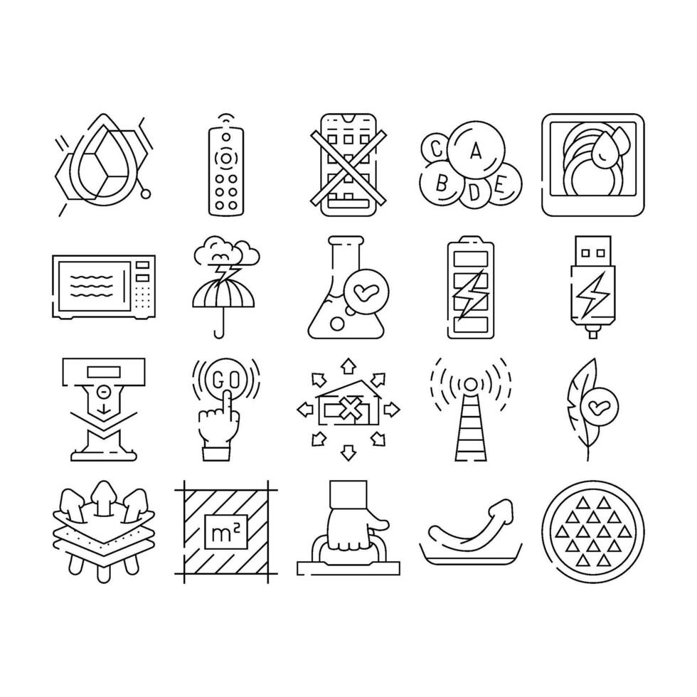 product caution label warning icons set vector