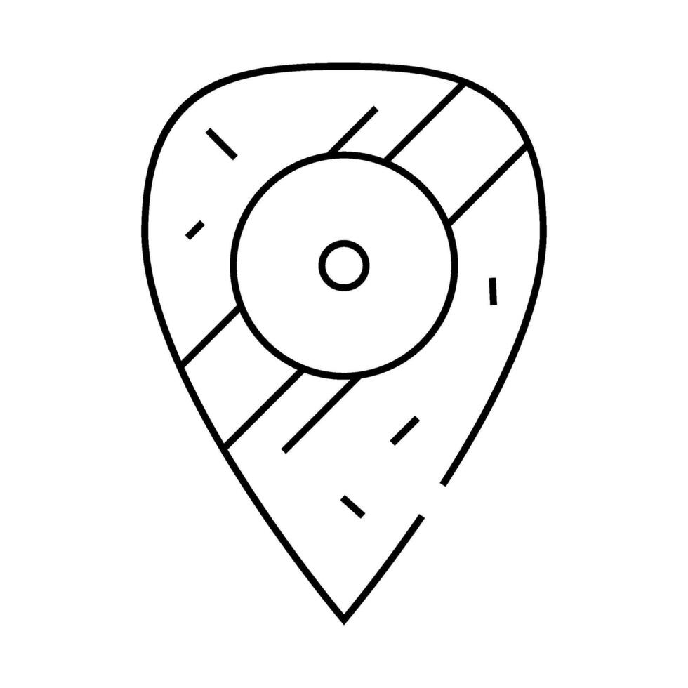 medieval shield line icon black illustration vector