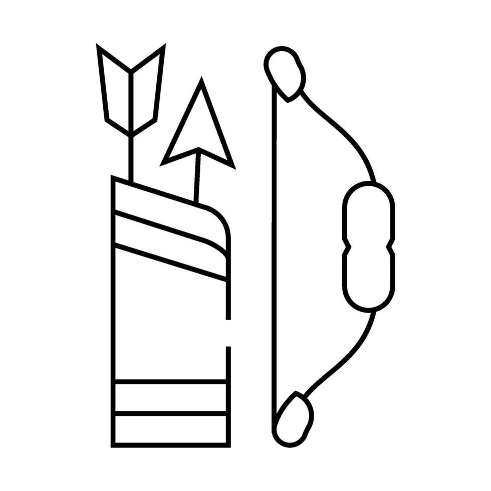 bow with arrows line icon illustration vector