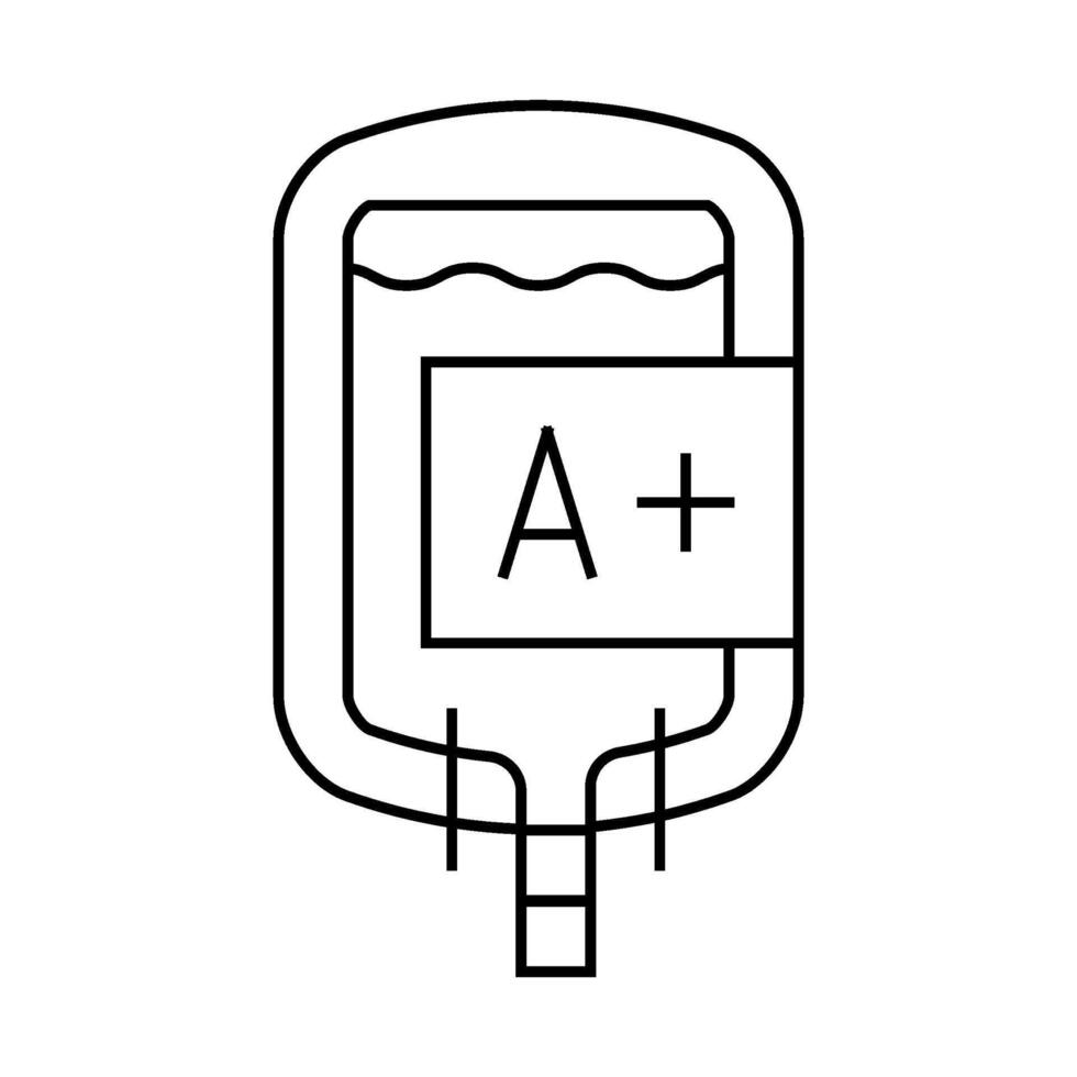 blood for transfusion line icon illustration vector