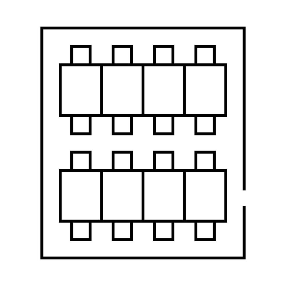threads set line icon black illustration vector