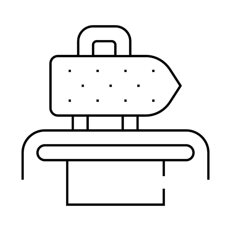 ironing press line icon black illustration vector