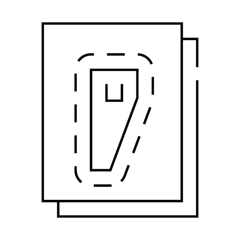 sewing pattern line icon black illustration vector