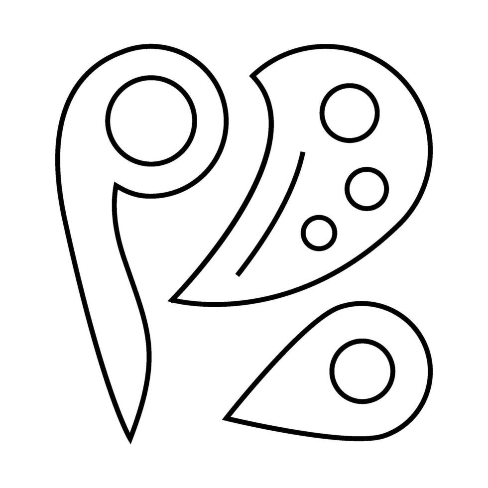 patterns set line icon black illustration vector