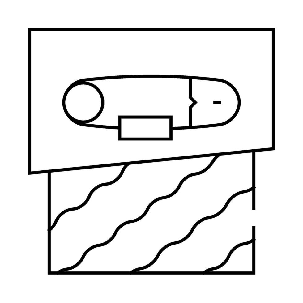 pin and fabric line icon illustration vector