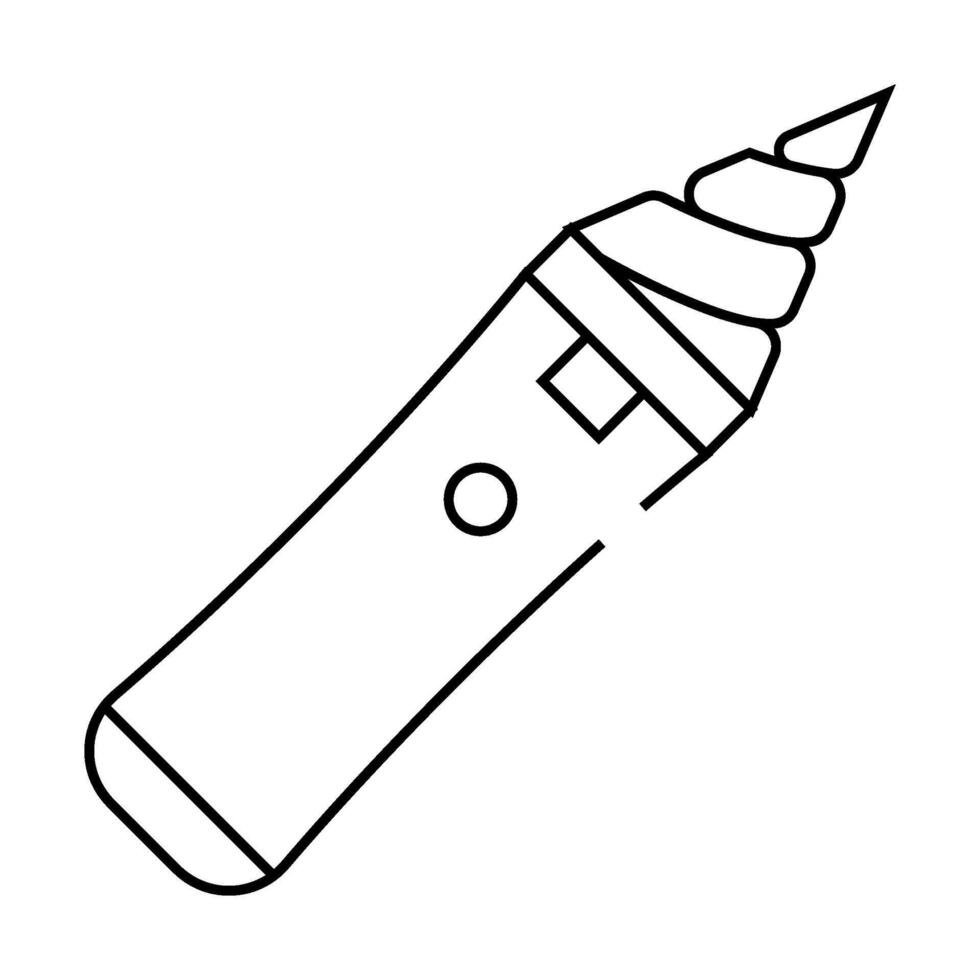 device for cleaning ears line icon illustration vector