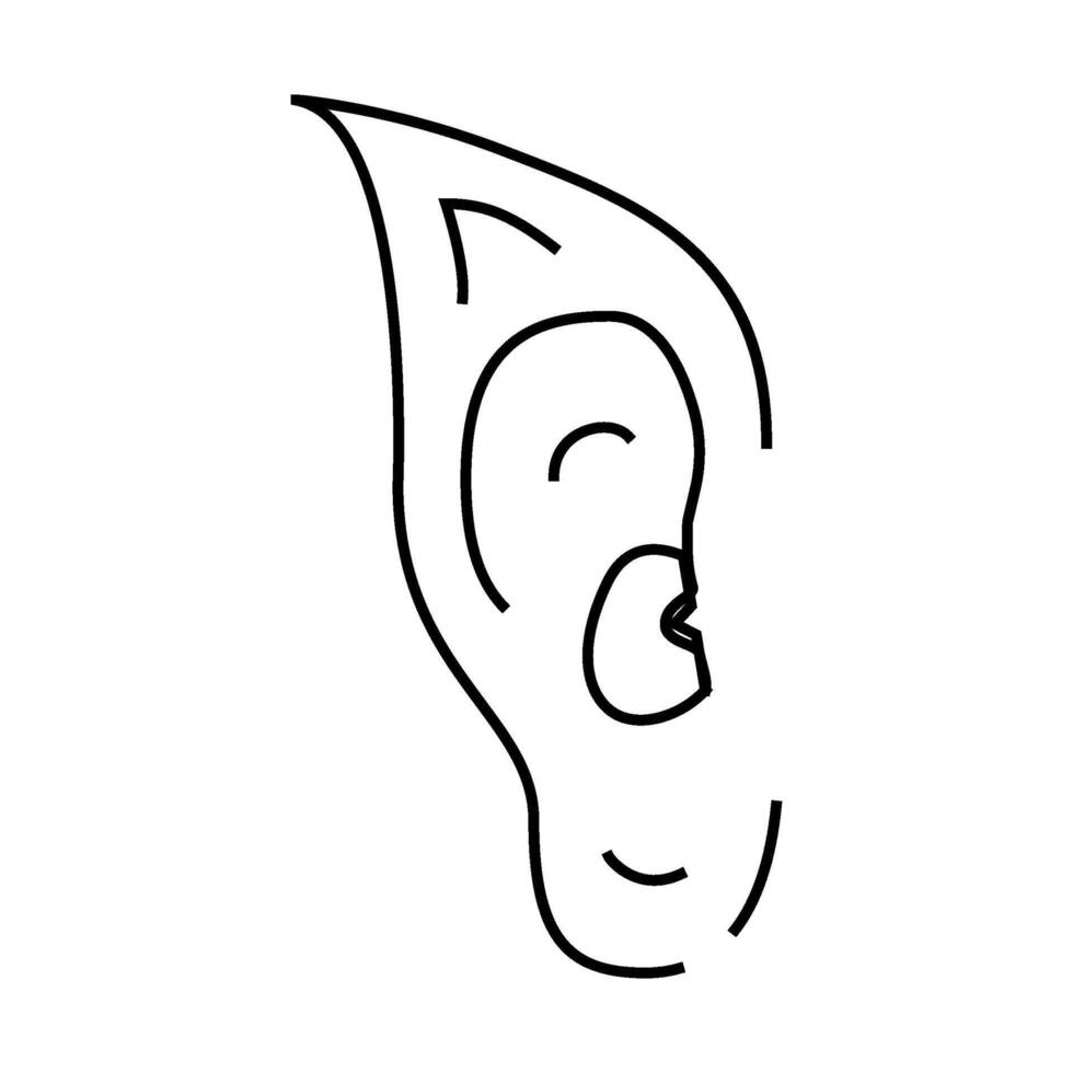 elf ears line icon illustration sign vector
