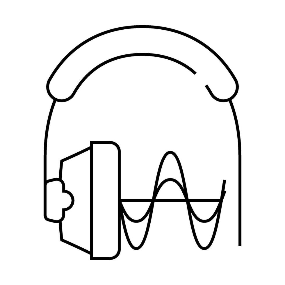 hearing testing equipment line icon illustration vector