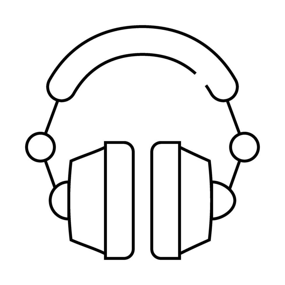 earphones device line icon illustration sign vector