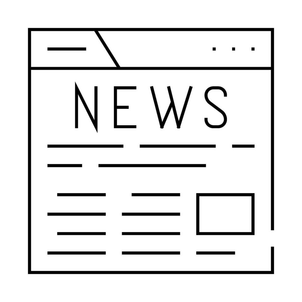 news web site line icon illustration vector