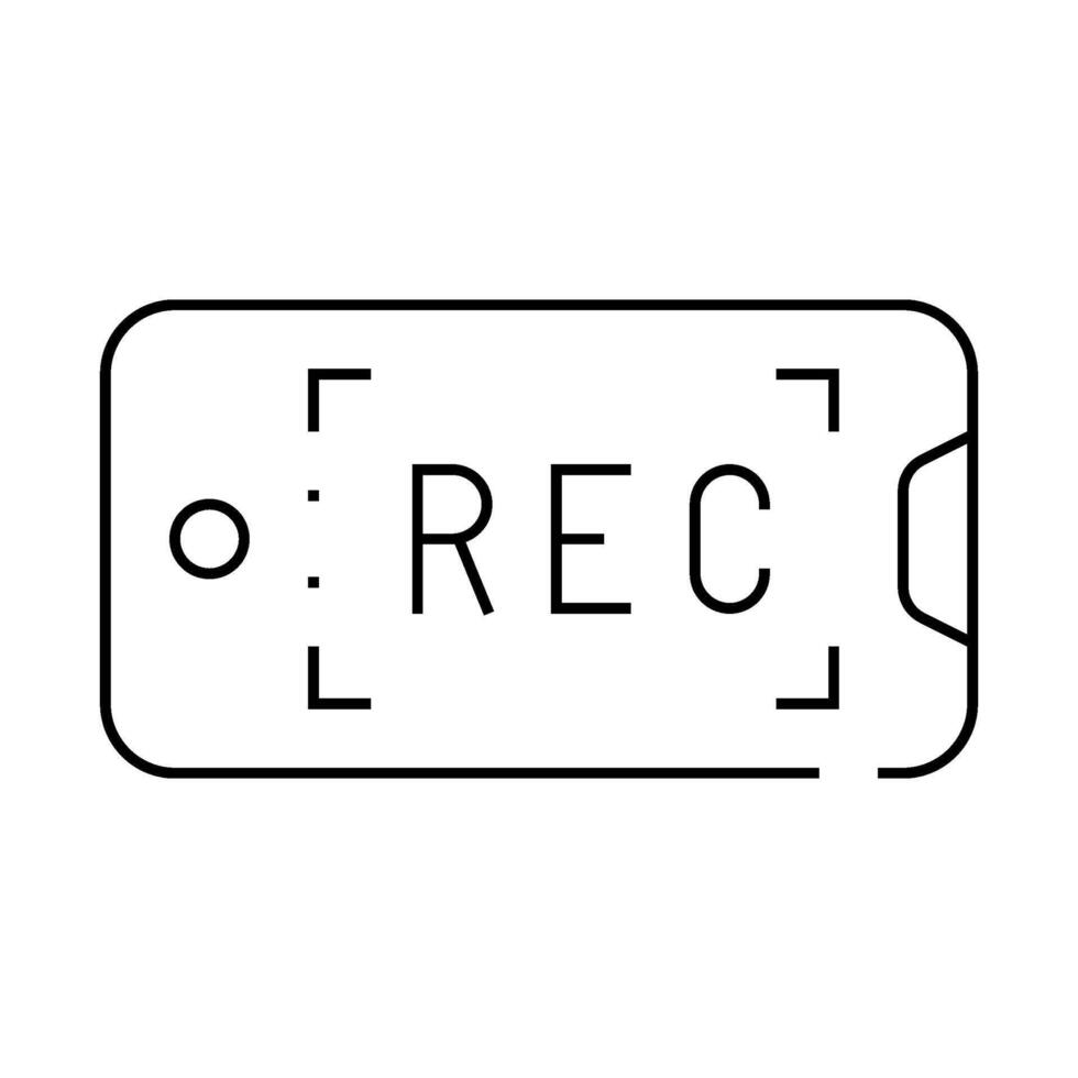 phone camera line icon illustration vector
