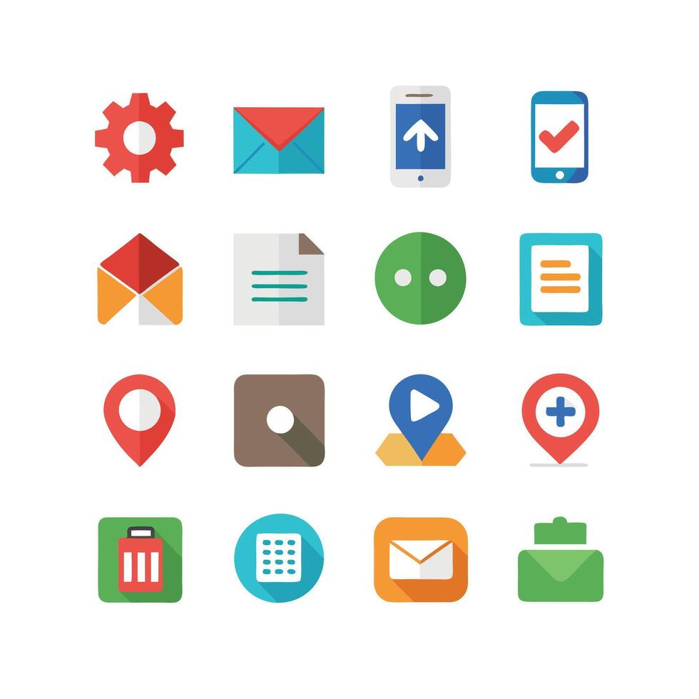 Contact Icon Set Collection Illustration vector