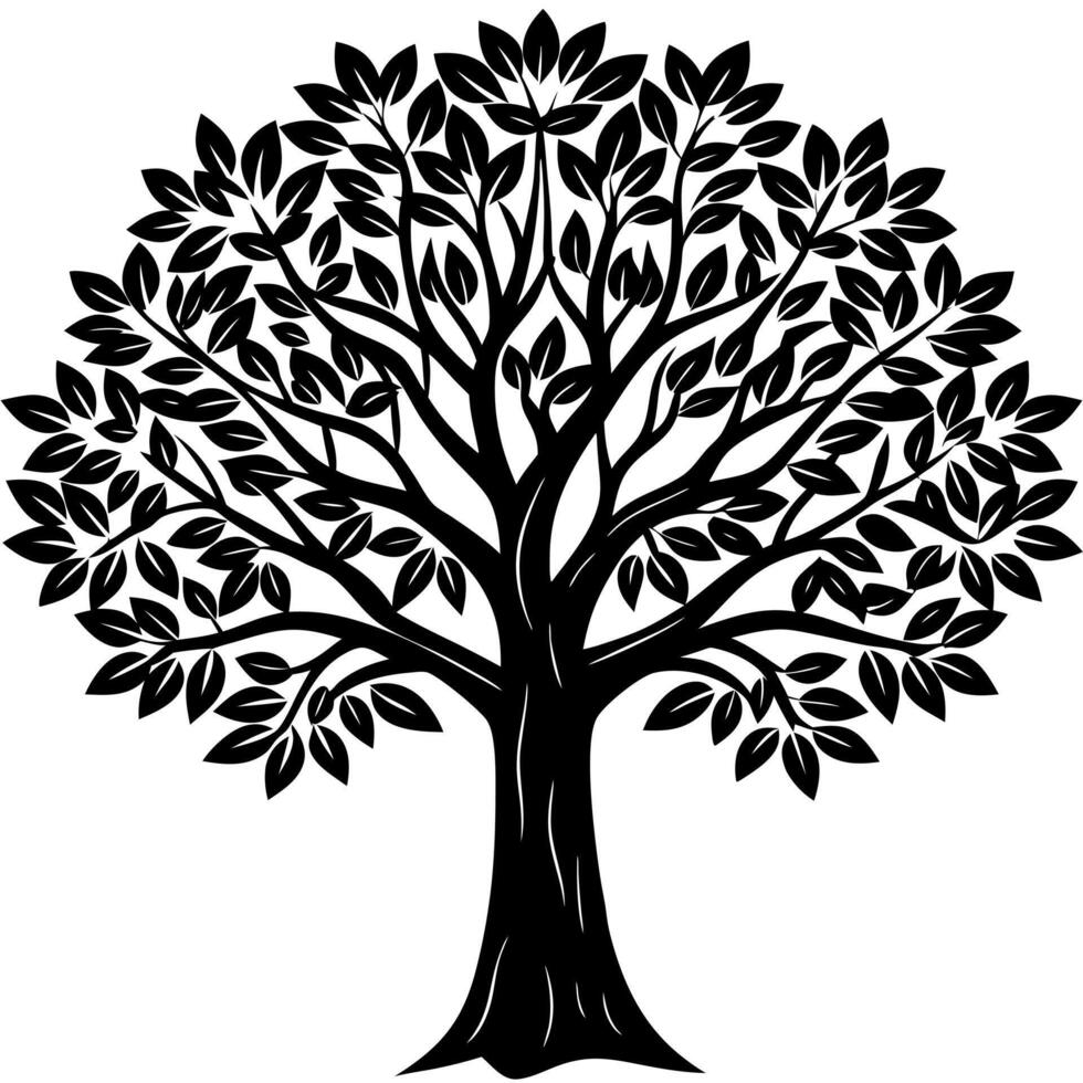 High resolution tree, Tree leaf, Cartoon tree vector