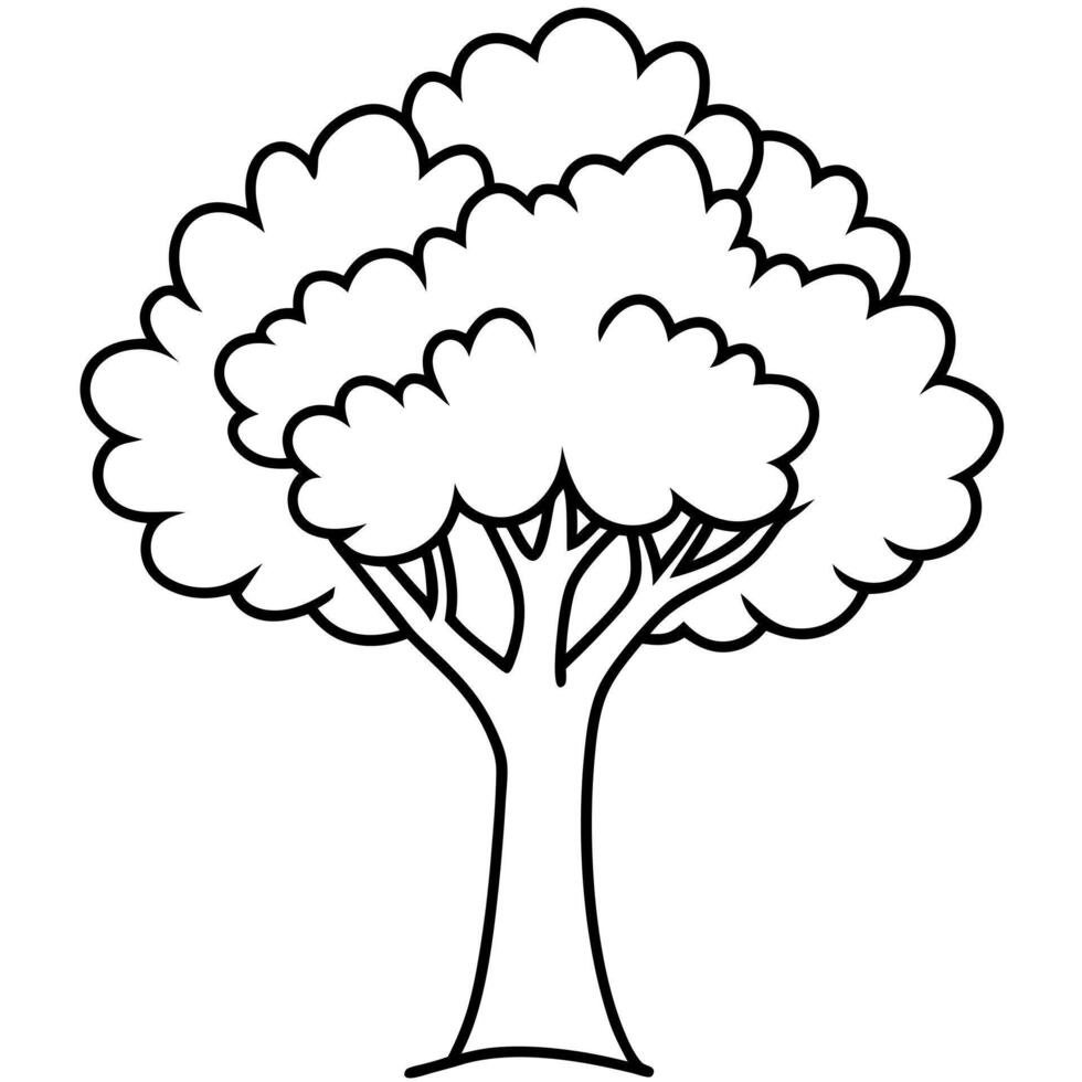 High resolution tree, Tree leaf, Cartoon tree vector