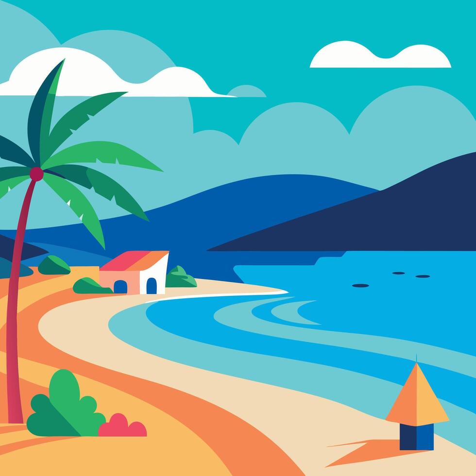 Summer template design elements vector