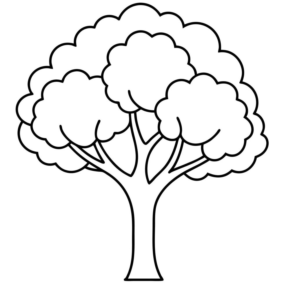 High resolution tree, Tree leaf, Cartoon tree vector