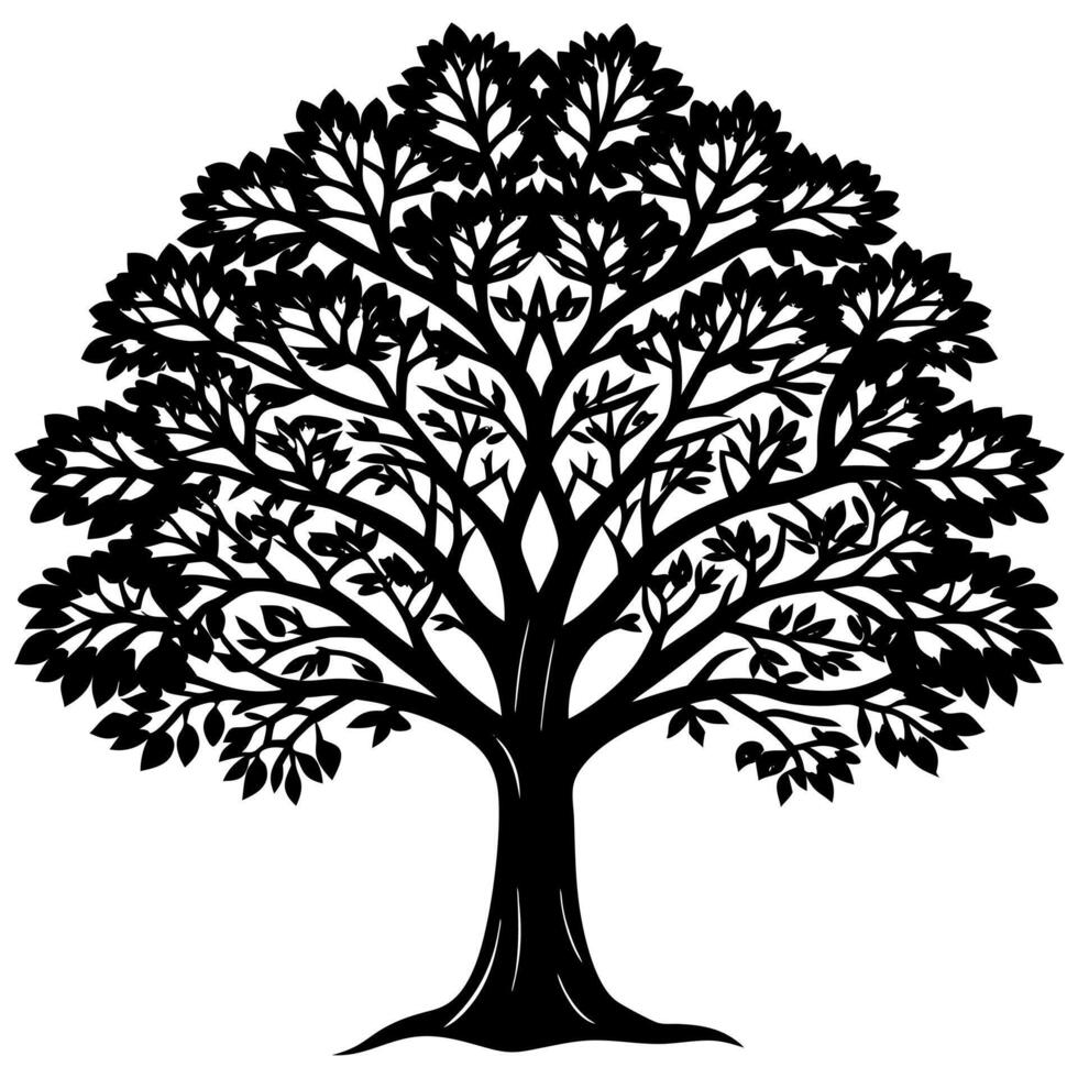 High resolution tree, Tree leaf, Cartoon tree vector