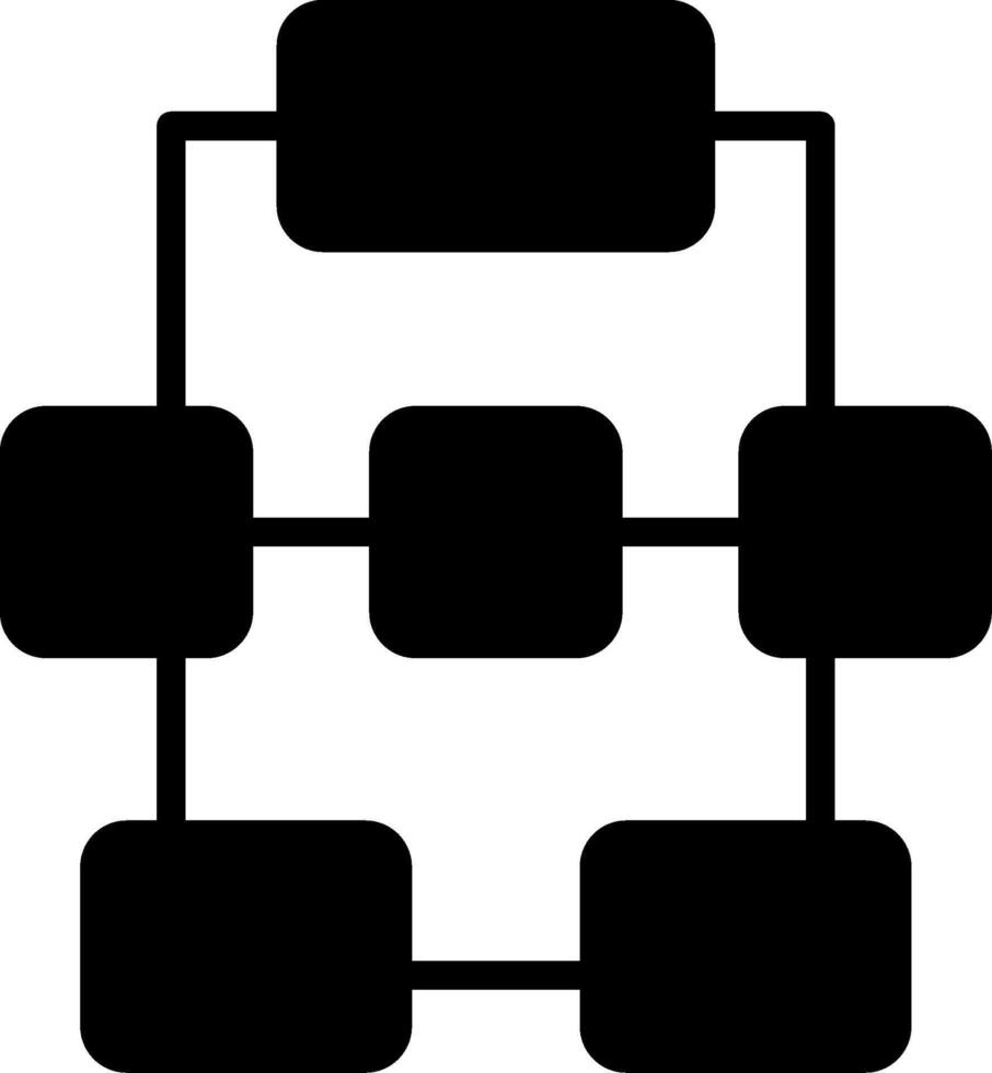 Hierarchy Glyph Icon Design vector