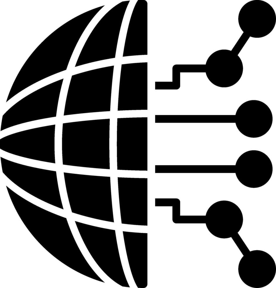 Globalization Glyph Icon Design vector