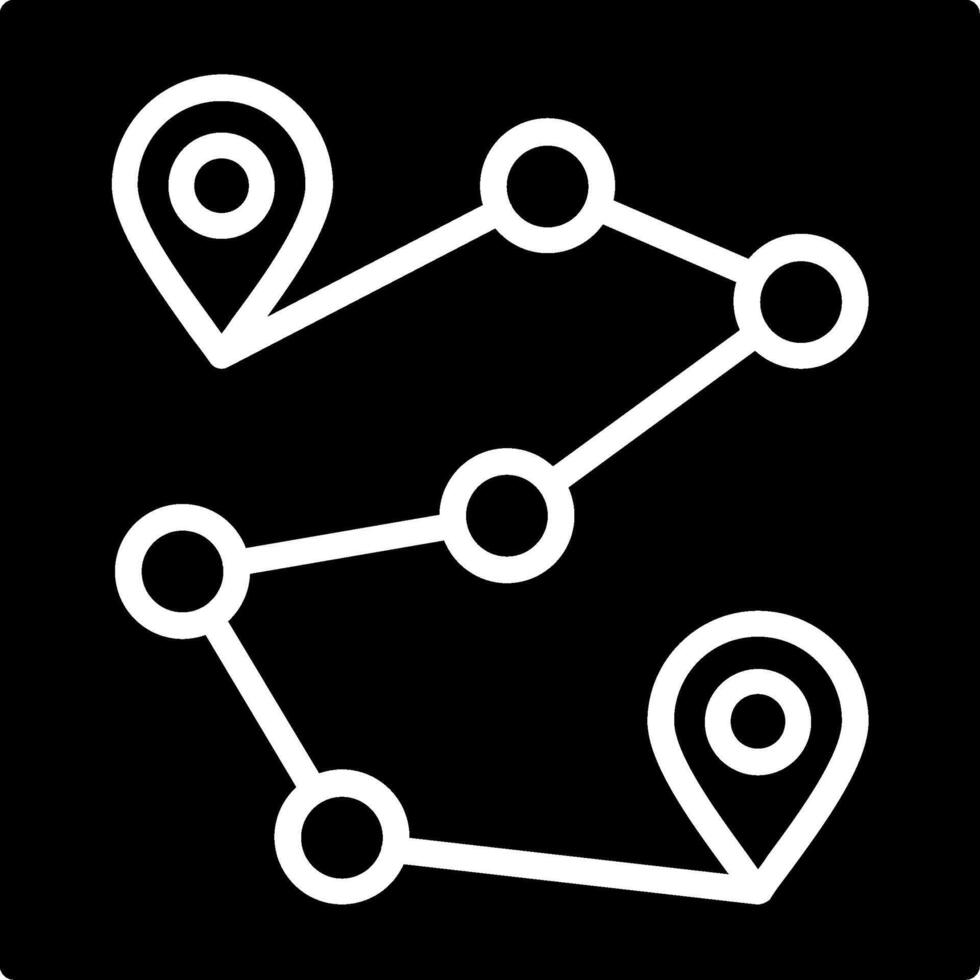 Route Glyph Icon Design vector