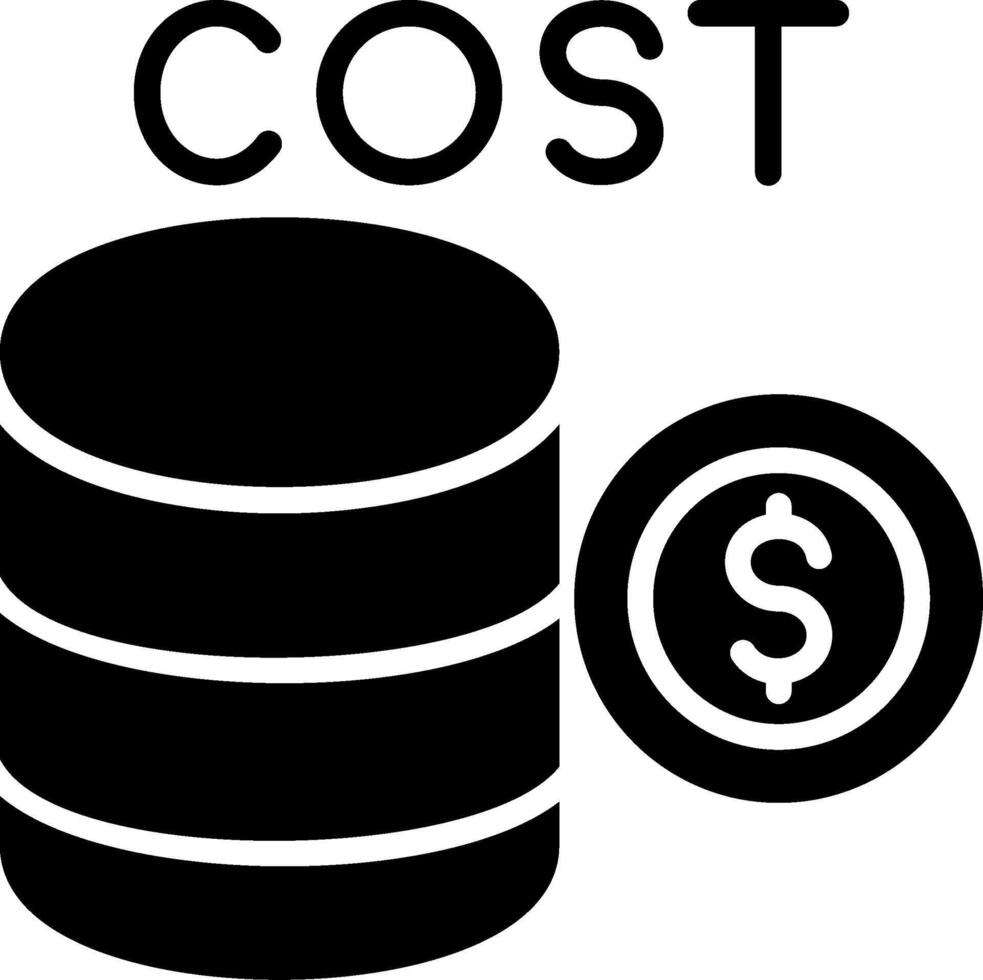 Cost Glyph Icon Design vector