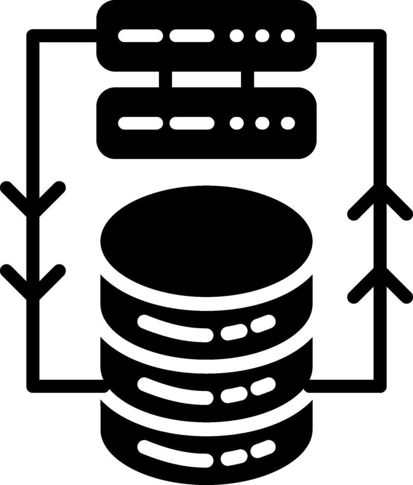 Dataset Glyph Icon Design vector