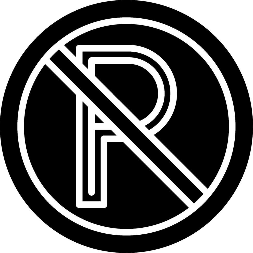 Parking Glyph Icon Design vector