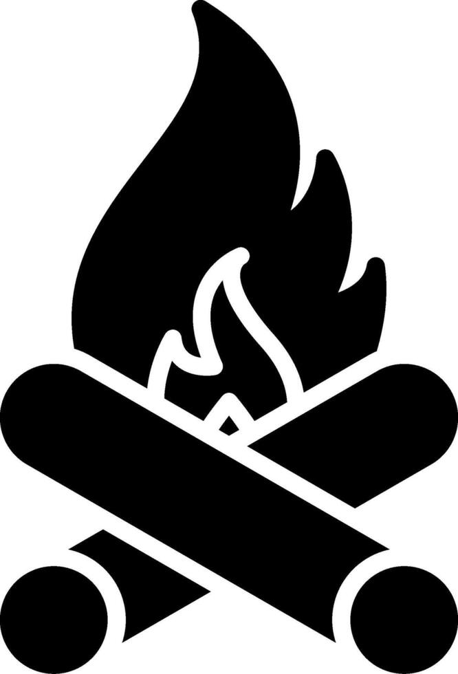 Bonfire Glyph Icon Design vector