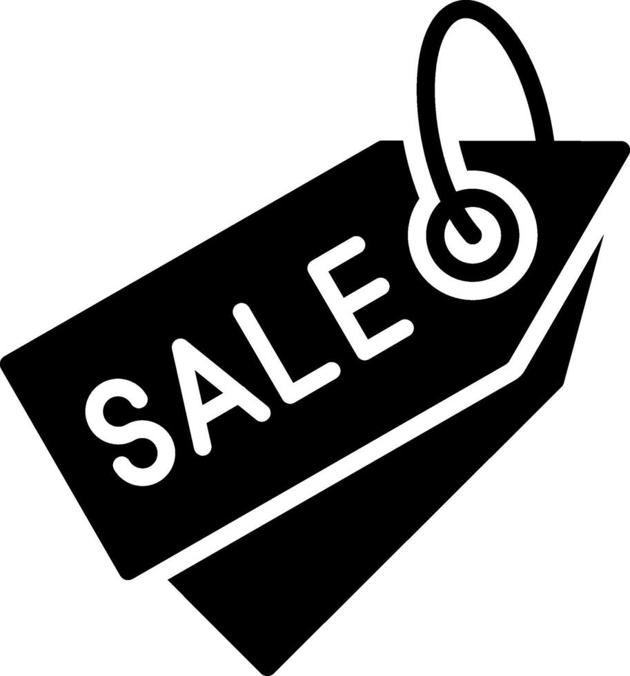 Sale Tag Glyph Icon Design vector