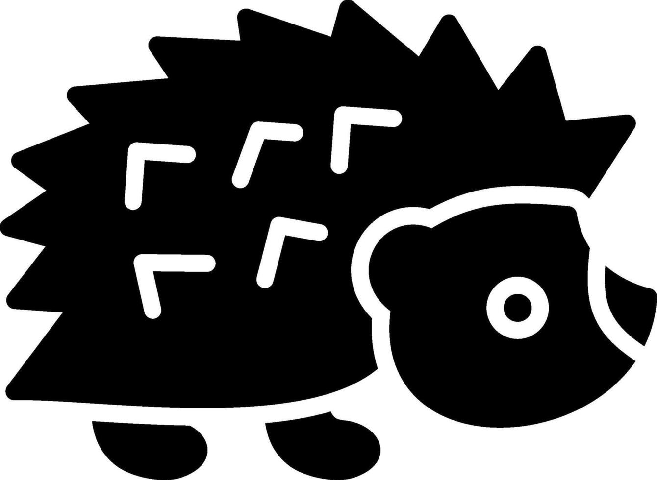 Hedgehog Glyph Icon Design vector