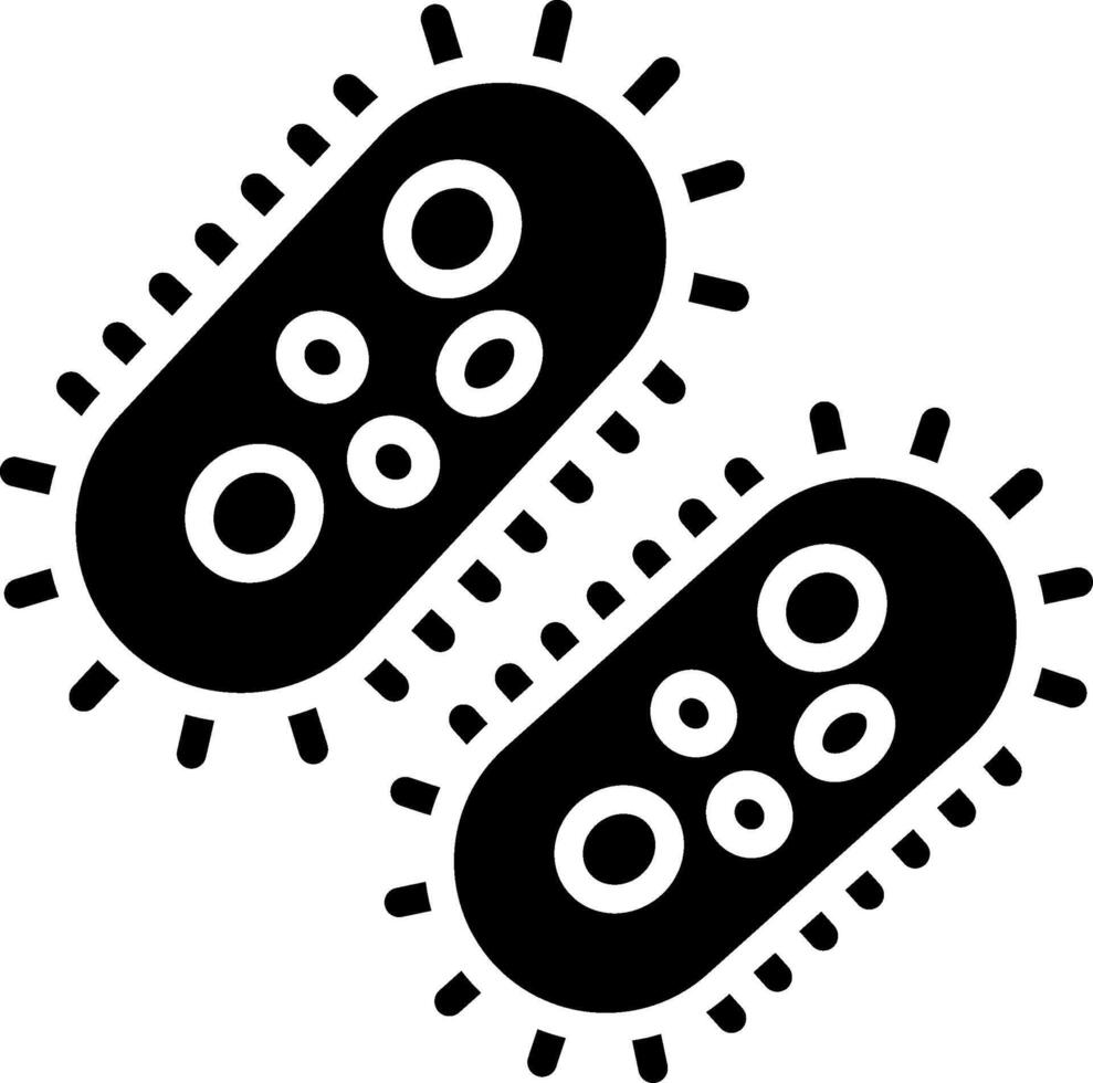 Bacteria Glyph Icon Design vector