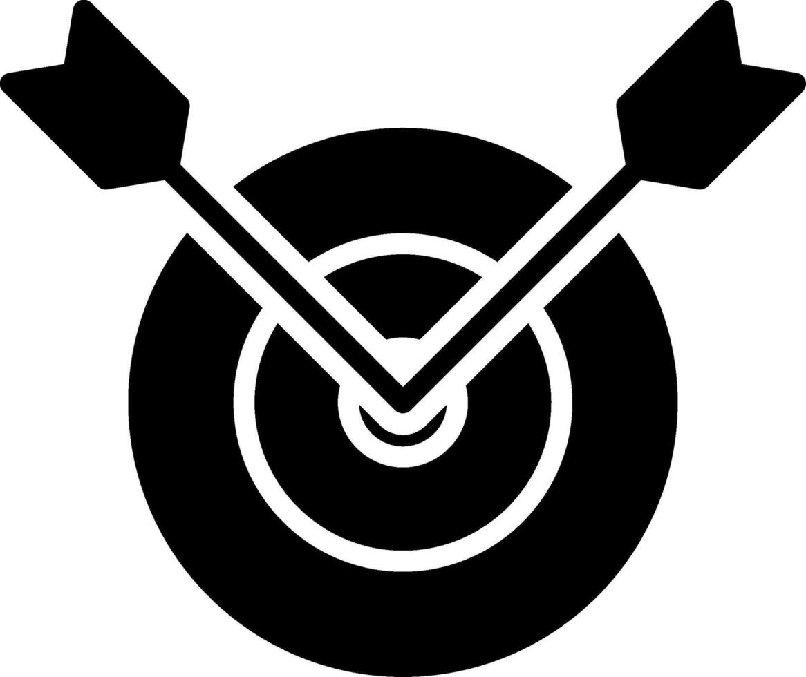 Target Glyph Icon Design vector