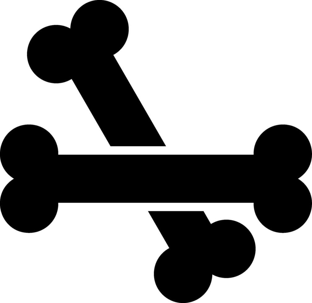 Bone Glyph Icon Design vector