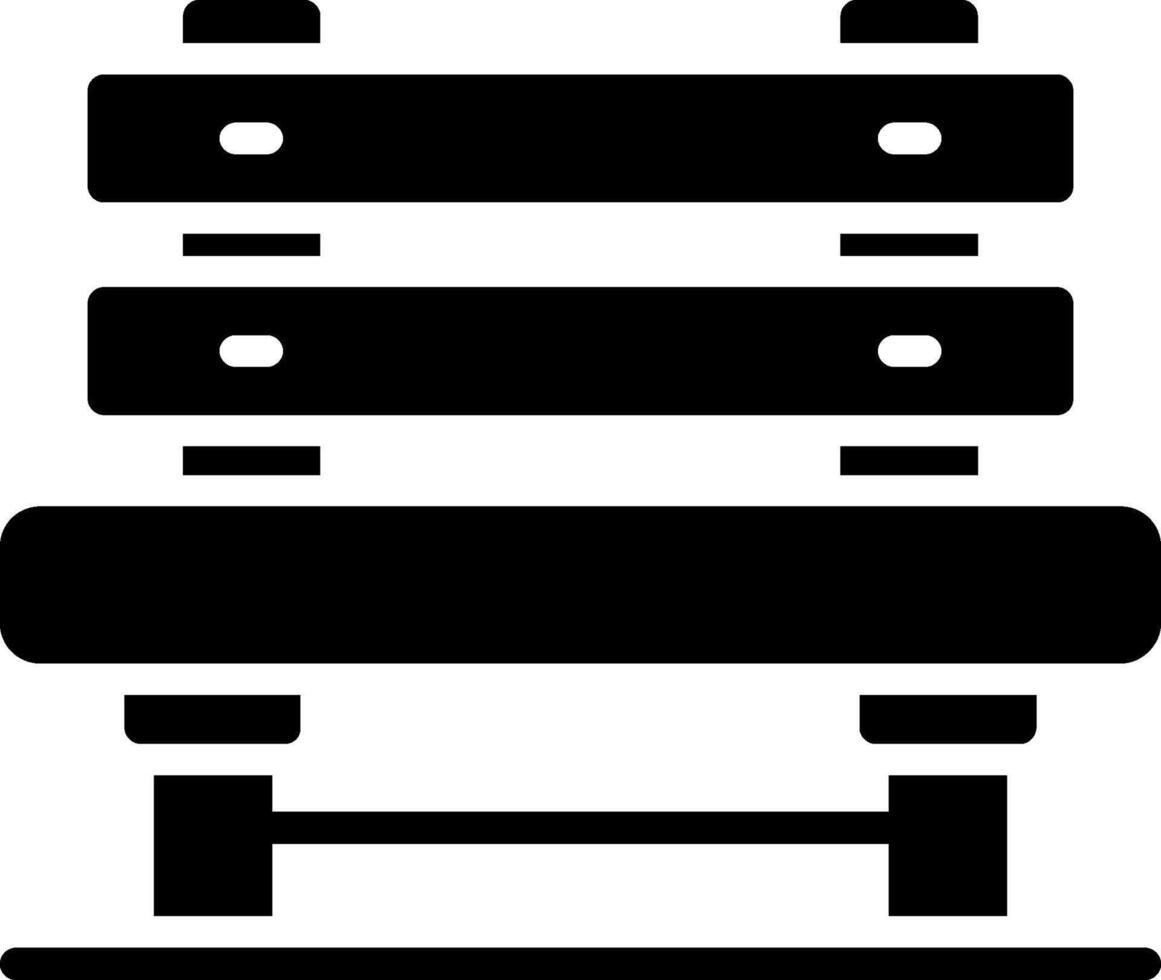Bench Glyph Icon Design vector