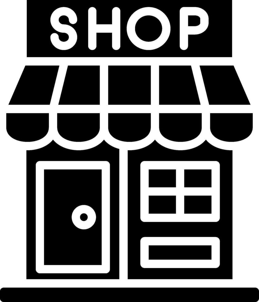 Shop Glyph Icon Design vector