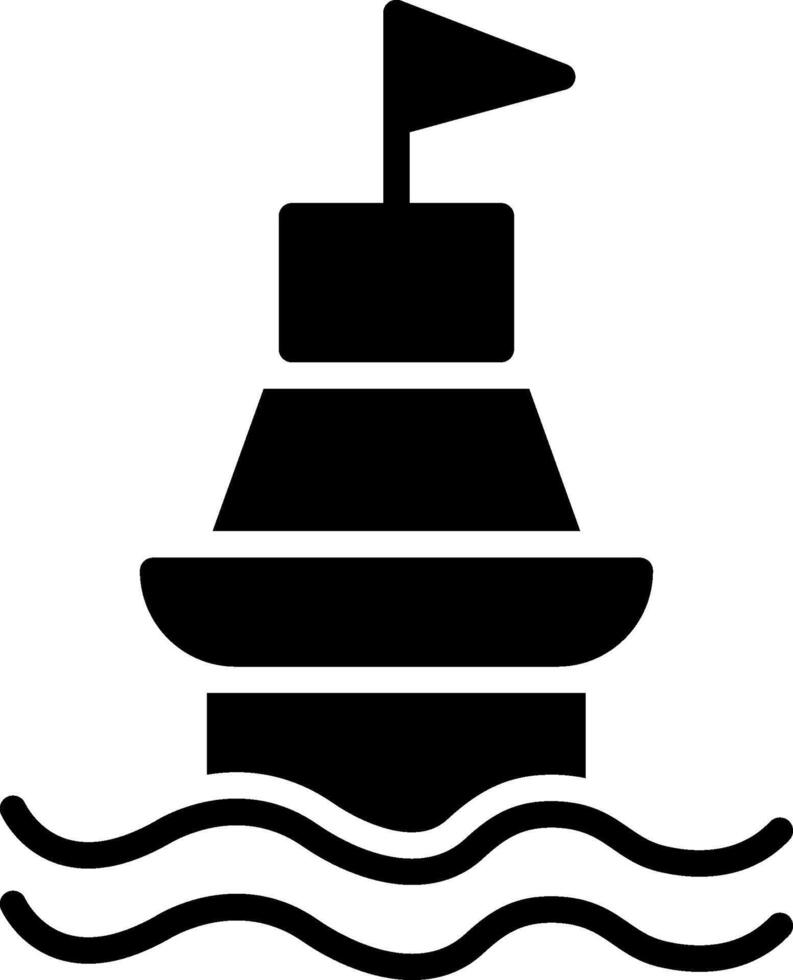 Buoy Glyph Icon Design vector