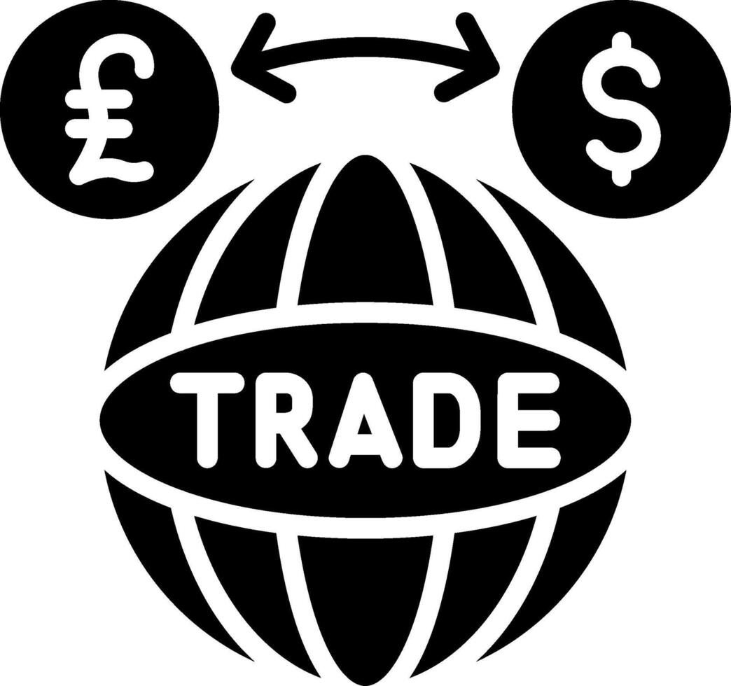 Trade Glyph Icon Design vector