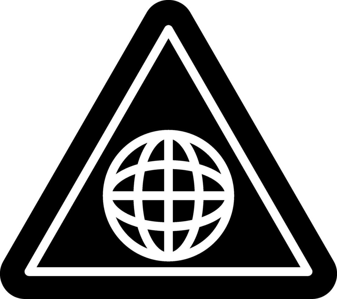 Globe Glyph Icon Design vector